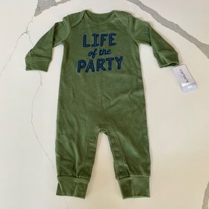 Carter’s Olive Green Playsuit — 0/3 Months